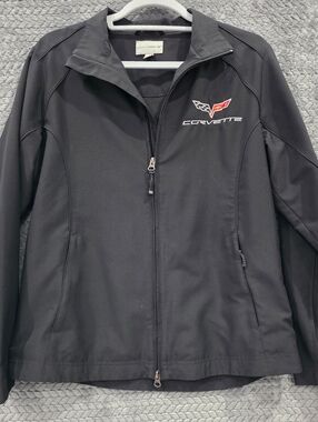 Cutter & Buck Corvette Jacket Womens M Black Full Zip National Corvette Museum